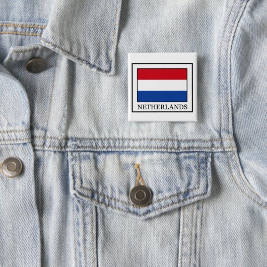 Knop Nederland Vierkante Button 5,1 Cm (In situ)