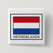 Knop Nederland Vierkante Button 5,1 Cm (Voorkant)