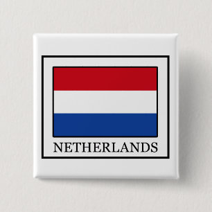 Knop Nederland Vierkante Button 5,1 Cm