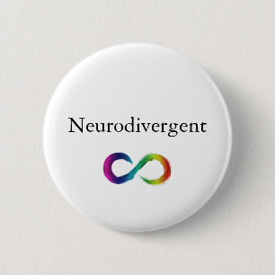 Knop Neurodiverend Ronde Button 5,7 Cm