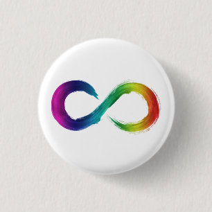Knop Neurodiversiteit Ronde Button 3,2 Cm