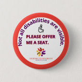 Knop Niet alle beperkingen Ronde Button 5,7 Cm (Voorkant)