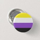 Knop Niet-binaire vlag Ronde Button 3,2 Cm (Voorkant /achterkant)