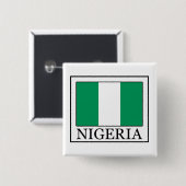 knop Nigeria Vierkante Button 5,1 Cm (Voorkant /achterkant)