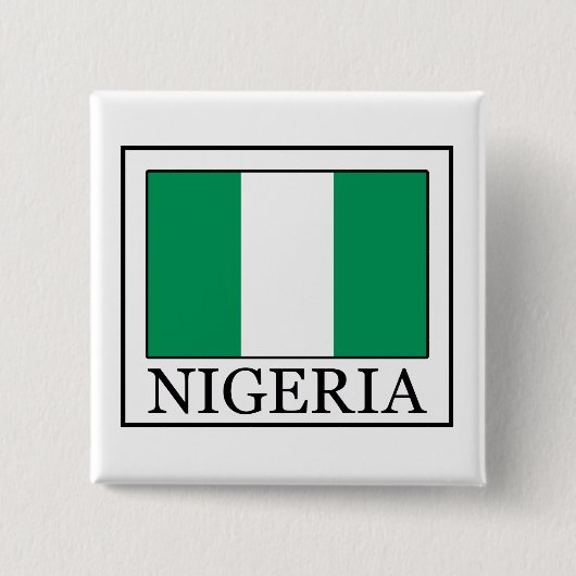 knop Nigeria Vierkante Button 5,1 Cm (Voorkant)