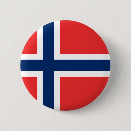 Knop Noorse vlag Ronde Button 5,7 Cm (Voorkant)