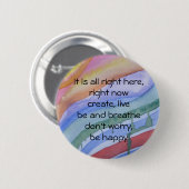 Knop "Nu" waterverf Ronde Button 5,7 Cm (Voorkant /achterkant)