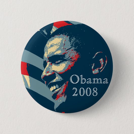 Knop Obama 2008 Ronde Button 5,7 Cm (Voorkant)