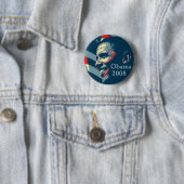 Knop Obama 2008 Ronde Button 5,7 Cm (In situ)