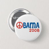 Knop Obama 2008 Ronde Button 5,7 Cm (Voorkant /achterkant)