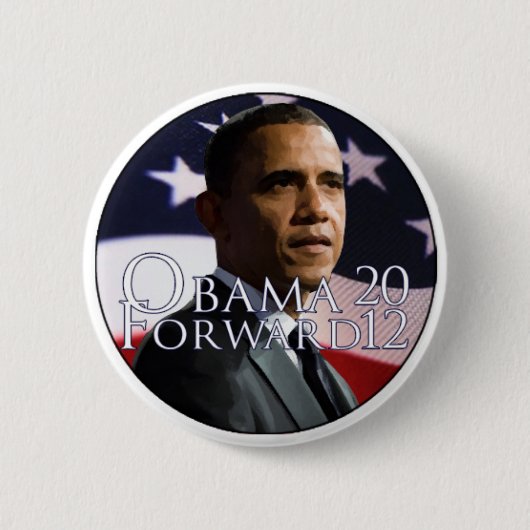 Knop Obama 2012 Ronde Button 5,7 Cm (Voorkant)