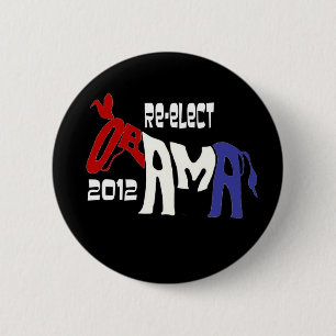Knop Obama 2012 Ronde Button 5,7 Cm