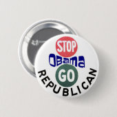 Knop Obama 2012 stoppen Ronde Button 5,7 Cm (Voorkant /achterkant)