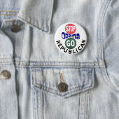 Knop Obama 2012 stoppen Ronde Button 5,7 Cm (In situ)