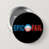Knop Obama Epic Fail Ronde Button 7,6 Cm (Voorkant /achterkant)