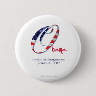 Knop Obama-Inauguration-O-flag Ronde Button 5,7 Cm