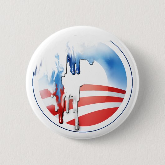 Knop Obama meltdown Ronde Button 5,7 Cm (Voorkant)