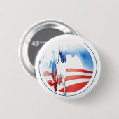 Knop Obama meltdown Ronde Button 5,7 Cm (Voorkant /achterkant)