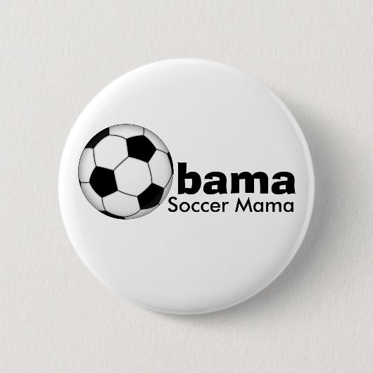 Knop Obama Soccer Mama Ronde Button 5,7 Cm (Voorkant)