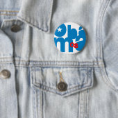Knop Obama Square 08 Ronde Button 5,7 Cm (In situ)