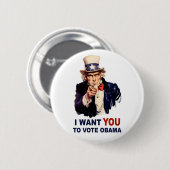 Knop Obama stemmen Ronde Button 5,7 Cm (Voorkant /achterkant)