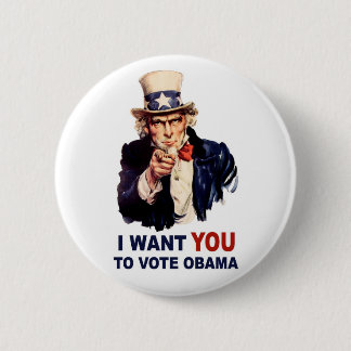 Knop Obama stemmen Ronde Button 5,7 Cm