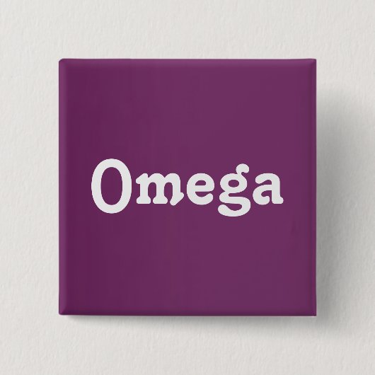 Knop Omega Vierkante Button 5,1 Cm (Voorkant)