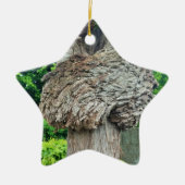 Knop op boomstam, Knar, Natuur groen Keramisch Ornament (Voorkant)