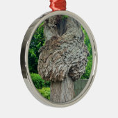 Knop op boomstam, Knar, Natuur groen Metalen Ornament (Rechts)