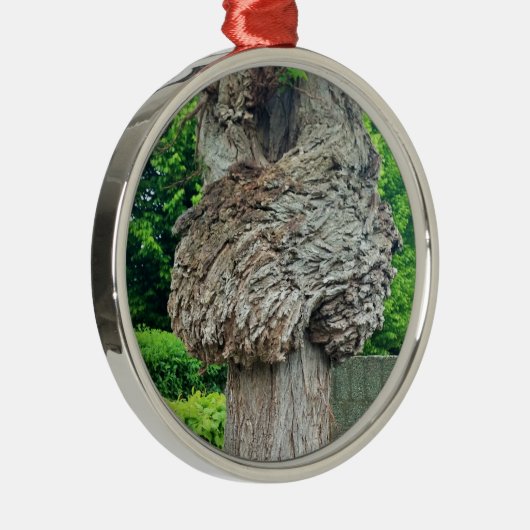 Knop op boomstam, Knar, Natuur groen Metalen Ornament (Rechts)