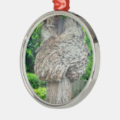 Knop op boomstam, Knar, Natuur groen Metalen Ornament (Links)