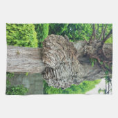 Knop op boomstam, Knar, Natuur groen Theedoek (Horizontaal)