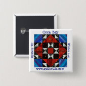 Knop Orca Bay Mystery, Quiltville Vierkante Button 5,1 Cm