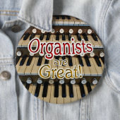Knop "Organisten zijn geweldig" Ronde Button 6,0 Cm (In situ)