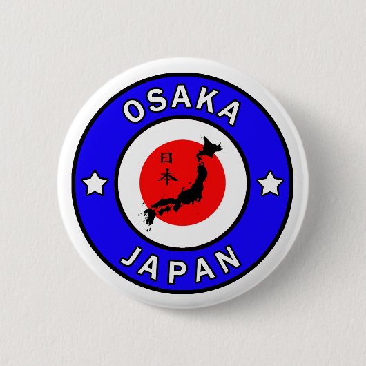 Knop Osaka Japan Ronde Button 5,7 Cm (Voorkant)