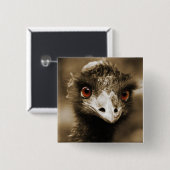 Knop Ostriches Vierkante Button 5,1 Cm (Voorkant /achterkant)