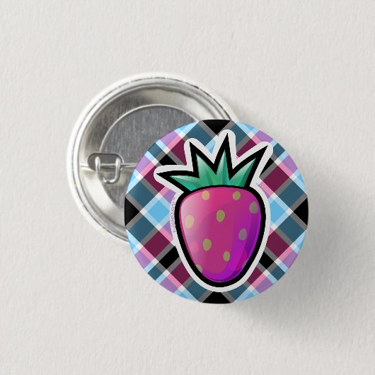 knop Paarse aardbei Ronde Button 3,2 Cm (Voorkant /achterkant)