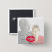 Knop Palin en McCain 2008 afbeelding Vierkante Button 5,1 Cm (Voorkant /achterkant)