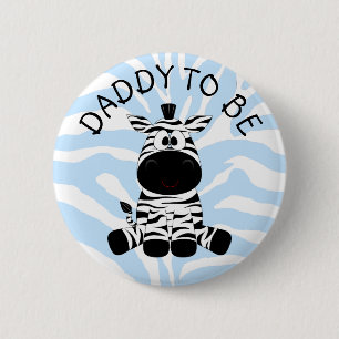 Knop Papa om Zebra te worden Ronde Button 5,7 Cm