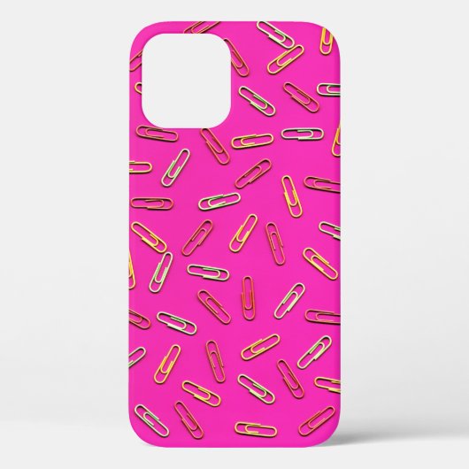 KNOP Papierknip op roze Case-Mate iPhone Case (Achterkant)
