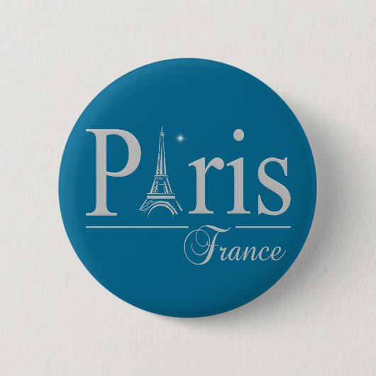 Knop Parijs Frankrijk Ronde Button 5,7 Cm (Voorkant)