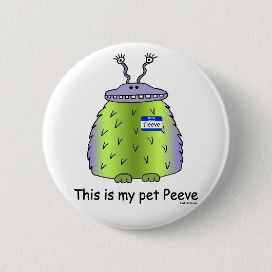 Knop Pet Peeve Ronde Button 5,7 Cm (Voorkant)