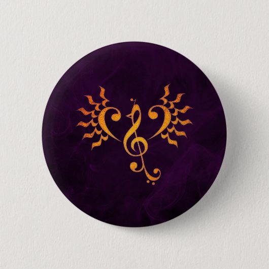 Knop Phoenix Song kleurful Ronde Button 5,7 Cm (Voorkant)