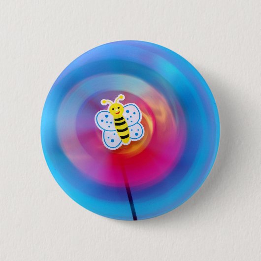 Knop Pinwheel speelgoed Ronde Button 5,7 Cm (Voorkant)
