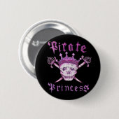 Knop Pirate Princess Ronde Button 5,7 Cm (Voorkant /achterkant)