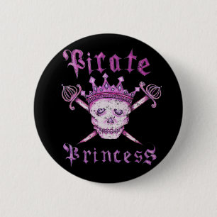 Knop Pirate Princess Ronde Button 5,7 Cm