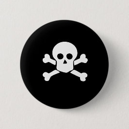 Knop Pirate Skull en Cross botten Ronde Button 5,7 Cm