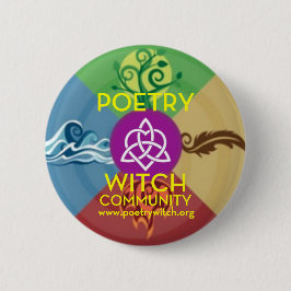 Knop Poetry Witch Community Ronde Button 5,7 Cm