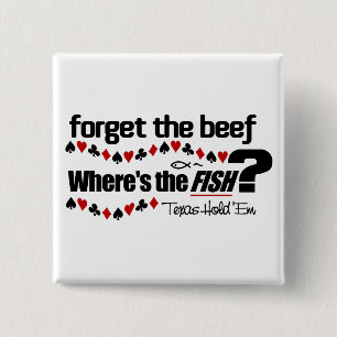 Knop Poker Fish Vierkante Button 5,1 Cm