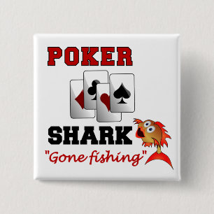 Knop Poker Shark Vierkante Button 5,1 Cm